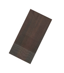 Dark Brown Woven Tussar Silk Saree With Stripes-TU3317