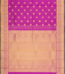 Pink Handloom Kanchipuram Silk Saree With Stripes & Buttas-KA15260