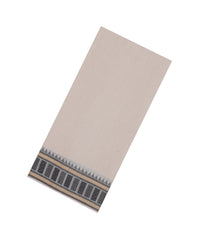 Taupe Woven Tussar Silk Saree With Contrast Border-TU3478