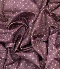 Lilac Handloom Tussar Silk Saree With Printed Stripes & Contrast Madhubani Pallu-TU3009