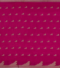 Hot Pink Printed Synthetics Dola Saree Zari Buttas-BL5294