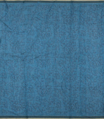 Sky Blue Printed Art Chanderi Cotton Saree With Zari Border-SY0471