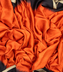 Orange Woven Mysore Silk Saree With Floral Motifs-MS3077