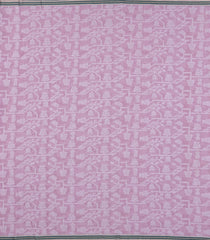 Bubblegum Pink Handloom Bengal Cotton Saree With FloralJaal motifs-BG1799