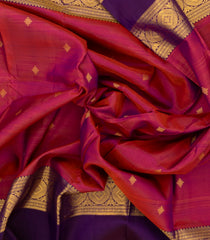Crimson Handloom Kanchipuram Silk Saree With Buttas & Contrast Border-KA13994