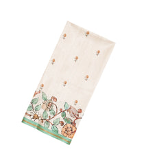 Taupe Printed Synthetic Tussar Silk Saree With Zari Border-SY0061