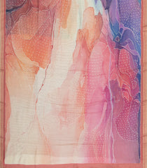 Multi Colour Printed Tussar Silk Saree With Abstract Motifs-TU3644
