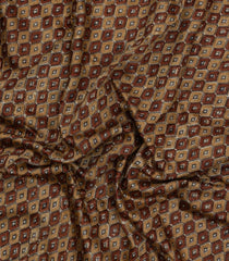 Beige Printed Chanderi Cotton Saree With Zari Border-CC1598