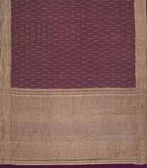 Dark Magenta Mysore Crepe Silk Saree With Zari Stripes-MS3118