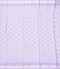 Purple Woven Dupion Silk Saree With Floral Motifs & Contrast Border-DS0541