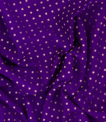 Purple Handloom Banarasi Khaddi Georgette Silk Saree With Contrast Border-BE1799