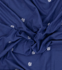 Violet Handloom Bengal Cotton Saree With Floral Buttas-BG1616