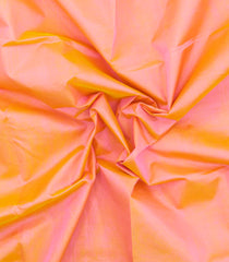 Light Peach Handloom Silk Cotton Saree With Contrast Zari Border-SC4656