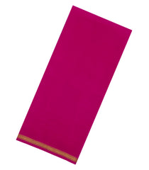Hot Pink Woven Mysore Silk Saree With Pure Zari Border -MS3273