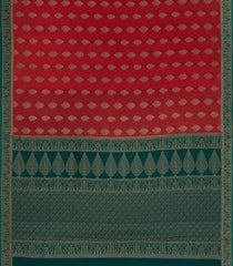 Red Woven Mysore Silk Saree With Buttas & Contrast Border-MS3341