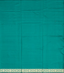 Cyan Woven Banarasi Silk Saree With Floral Motifs-BE1608