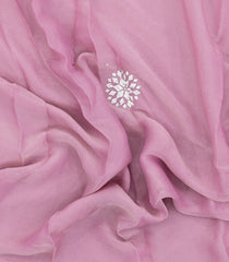 Lavender Synthetic Fendy Saree With Stone Border-BL5442