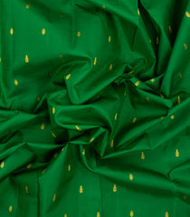 Green Handloom Korvai Kanchipuram Silk Saree With Zari Buttas-KA16720