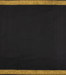 Taupe Handloom Korvai Kanchipuram Silk Saree With Black Border-KA15437