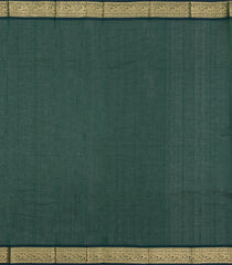 Bottle Green Handloom Kanchi Cotton Saree With Buttas-KC1810