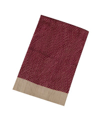 Crimson Handloom Tussar Saree With Printed Stripes Motifs-TU3038