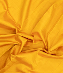 Yellow Handloom Korvai Kanchipuram Silk Saree With Temple Border-KA15417