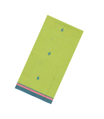 Light Green Handloom Bengal Cotton Saree With Floral Buttas-BG1594