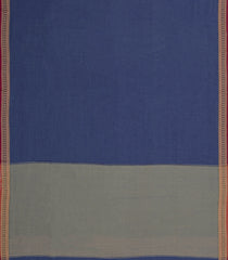 Steel Blue Woven Chirala Cotton Saree With Narayanapet Border-CR1472