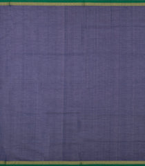 Navy Blue Handloom Silk Cotton Saree With Buttas & Green Border-SC3926