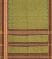 Cardamom Green Woven Synthetic Dupion Saree With Border-BL4410