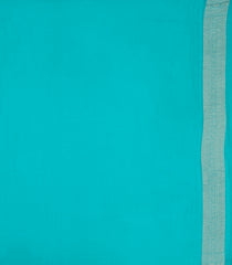 Turquoise Woven Mysore Silk Saree With Diagonal Stripes-MS3439