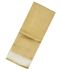 Gold Woven Banarasi Organza Silk Saree With Zari Stripes-BE1415