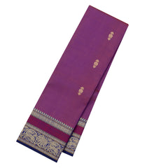 Purple Handloom Kanchipuram Silk Saree With Buttas-KA15135
