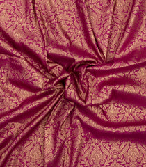 Magenta Woven Art Dupion Tissue Saree With Floral Zari Motifs-BL5840