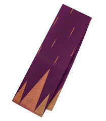 Dark Purple Handloom Korvai Kanchipuram Silk Saree With Temple Border-KA13986