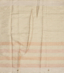 Taupe Woven Blended Tissue Saree With Embroidered Floral Motifs-BL3858