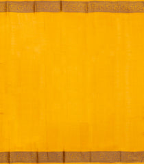 Mustard Woven Tussar Silk Saree With Floral Buttas-TU3423