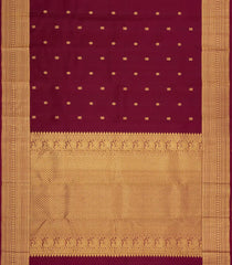 Maroon Handloom Kanchipuram Silk Saree With Buttas-KA15047-Maroon