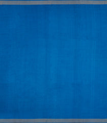 Blue Woven Tussar Silk Saree With Floral Motifs-TU3263