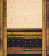 Sandal Handloom Korvai Kanchipuram Silk Saree With Buttas-KA15478