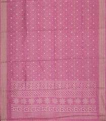 Dusty Pink Printed Synthetic Dola Silk Saree With Zari Stripes-BL5707