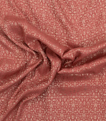Dusty Peach Woven Mysore Silk Saree With Floral Motifs-MS3522