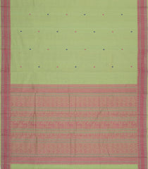 Light Green Handloom Kanchi Cotton Saree With Buttas-KC1776