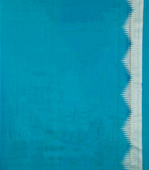 Cyan & Blue Handloom Kanchipuram Bridal Silk Saree With Annam Zari Motifs-KA16291