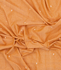Sandal Handloom Bengal Cotton Saree With Coin Buttas-BG1611