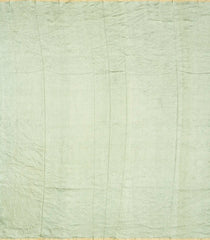 Dark Green Woven Banarasi Khadi Georgette Silk Saree With Stripes-BE1506