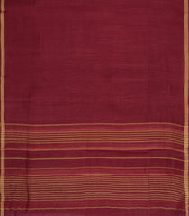 Maroon Woven Tussar Silk Saree With Zari Border-TU3555
