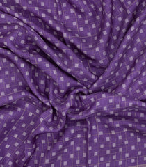 Lilac Printed Synthetic Moss Chiffon Saree With Checks-BL5732