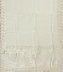 Cream Woven Synthetic Blended Saree With Embroidered Border-EN2001