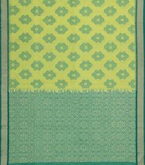 Green Woven Art Dupion Saree With Printed Tie & Dye Motifs & Contrast Border-BL4979